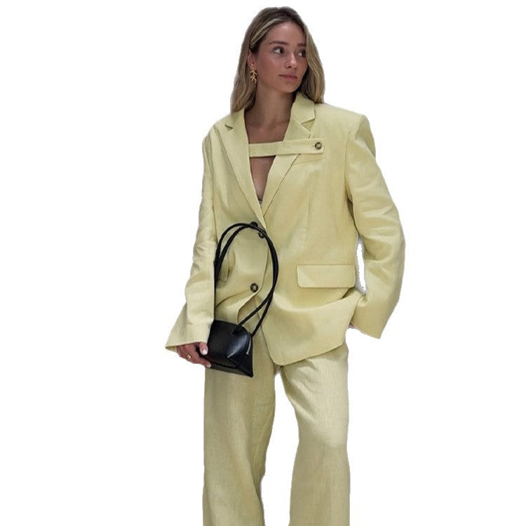 Chic Designer Blazer and Shorts Set for Women