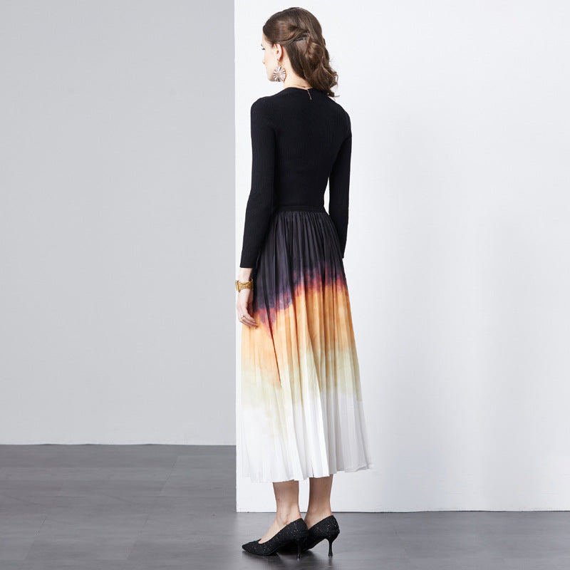 Jupe maxi plissée élégante Chic und Stil pour femmes