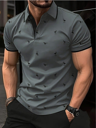 Chemise polo pour homme à manches courtes et motif Chic und Stil
