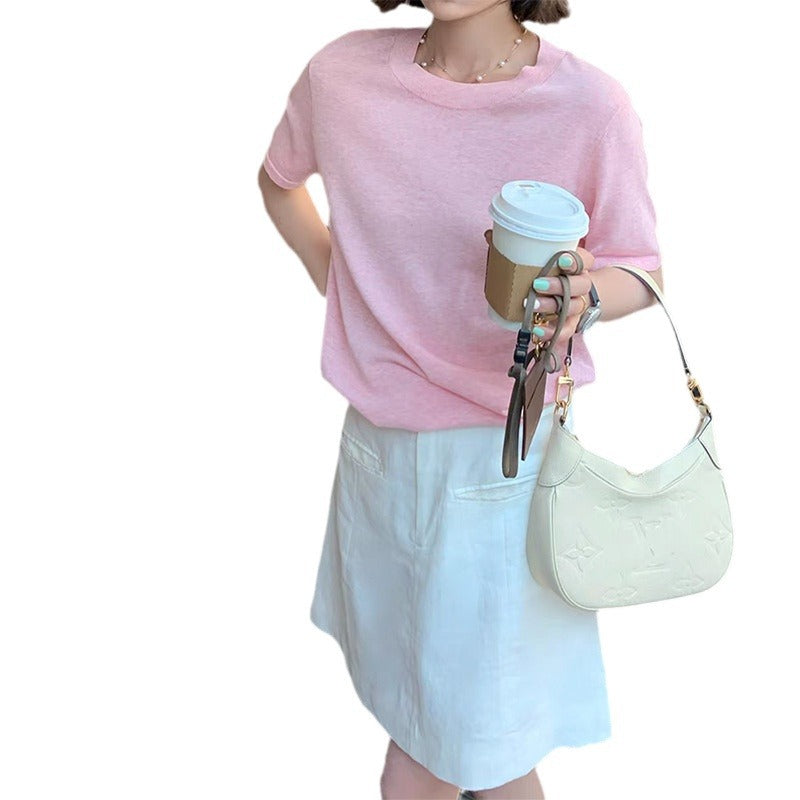 T-shirt décontracté à manches courtes pour femmes Chic und Stil