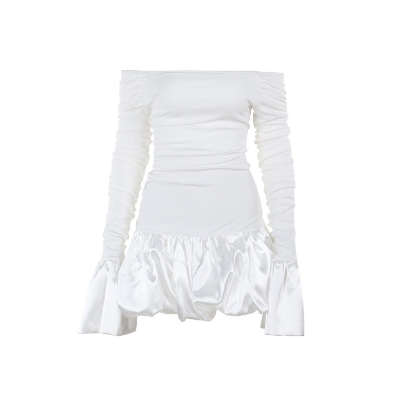 Robe mini à volants pour femme avec manches cloche Chic und Stil