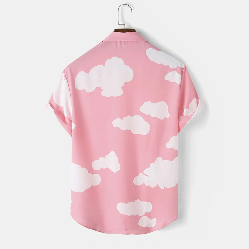Chemise à manches courtes pour hommes avec motif nuages Chic und Stil