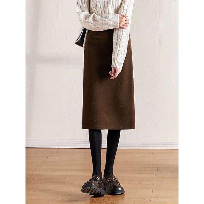 Jupe crayon midi en mélange de laine Chic und Stil pour femmes