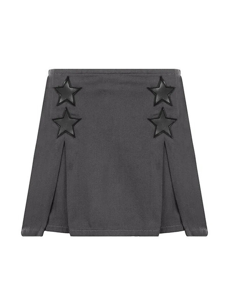 Jupe mini pour femmes avec des détails étoilés structurés et un matériau de haute qualité Chic und Stil