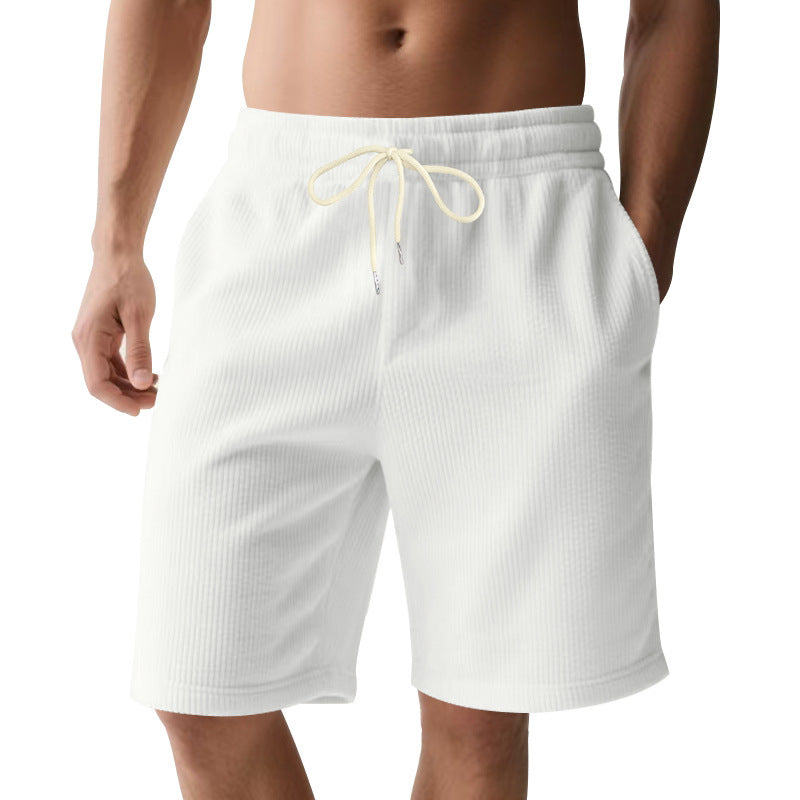 Shorts de sport pour hommes respirants avec taille élastique et cordon de serrage Chic und Stil