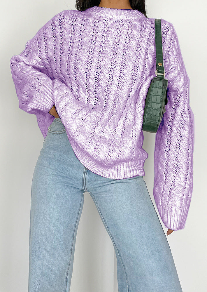 Pull en grosse maille pour femmes avec un motif torsadé raffiné en matériau doux Chic und Stil