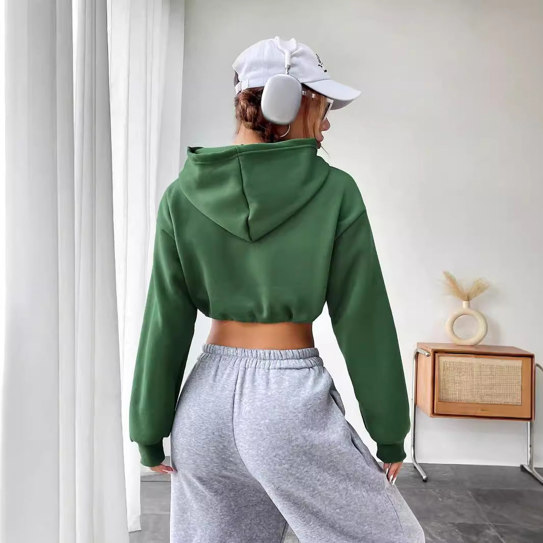 Sweatshirt cropped décontracté pour femmes avec des détails modernes Chic und Stil