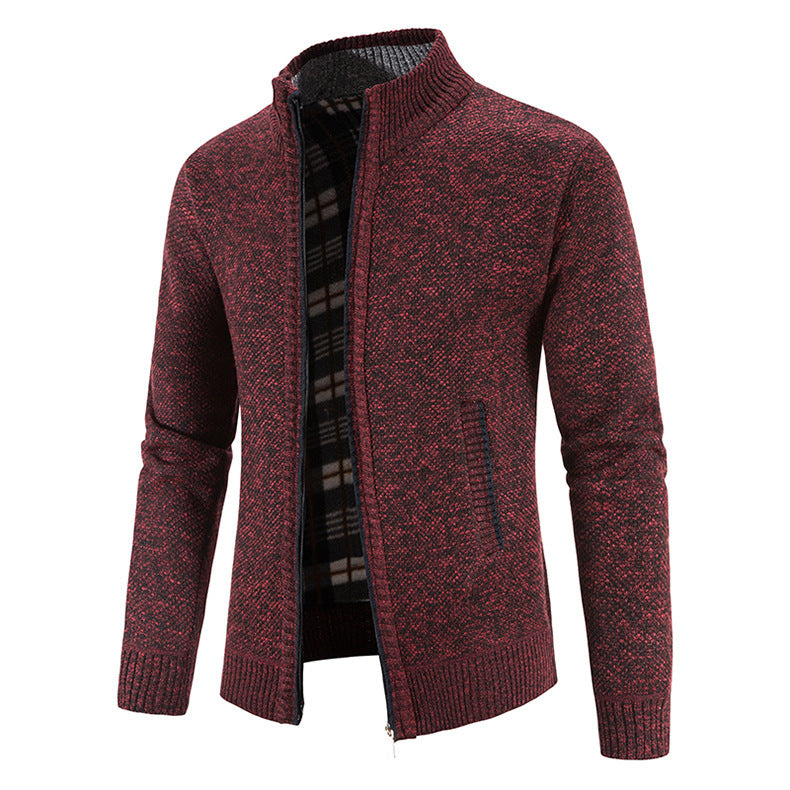 Veste en tricot pour hommes avec col montant moderne et poches pratiques Chic und Stil