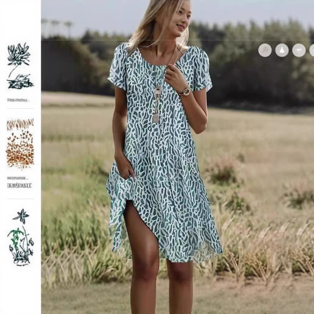 Robe de loisirs pour femmes avec design floral Chic und Stil