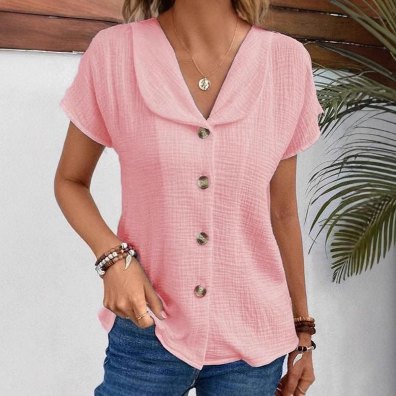 Women's blouse with visible buttons in lightweight fabric Chic und Stil
