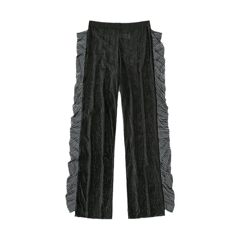 Dames shorts transparents à volants pantalon de plage Chic und Stil