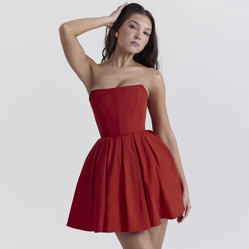 Robe de cocktail évasée sans bretelles Chic und Stil