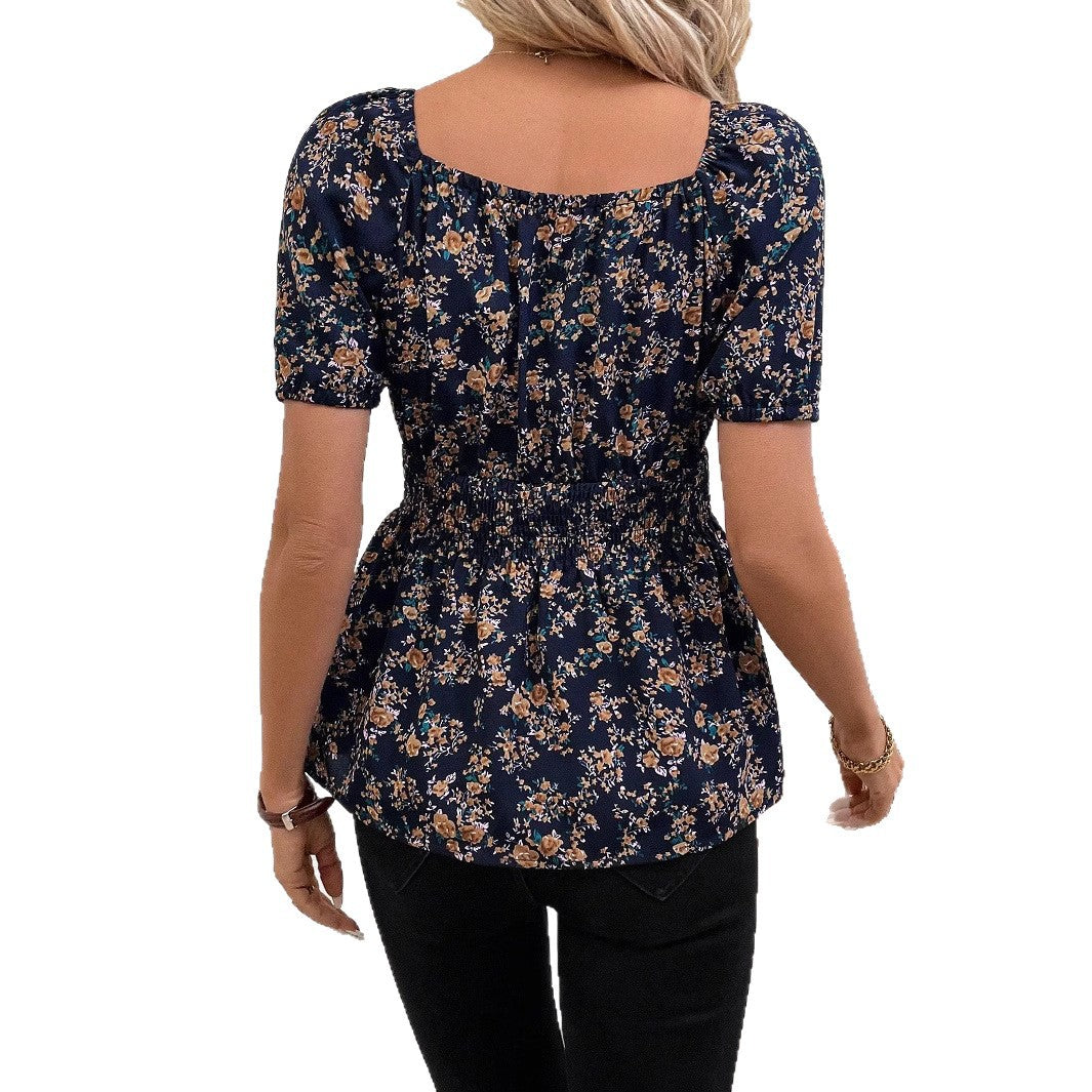 Chemisier pour femmes avec des manches bouffantes et un motif floral Chic und Stil