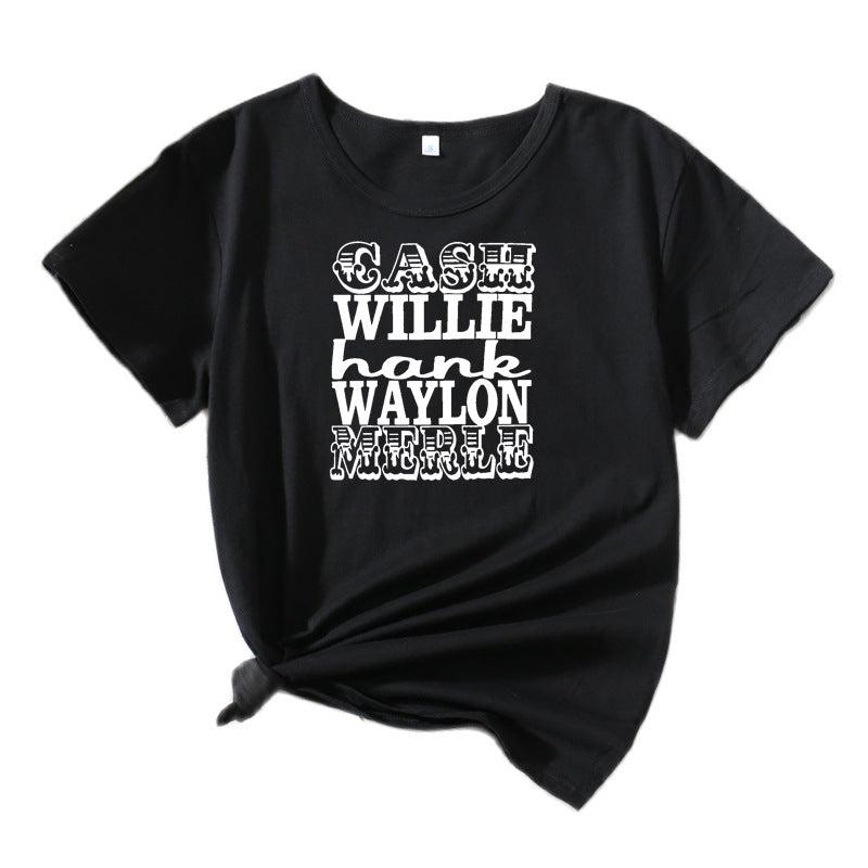 T-shirt graphique vintage pour femmes Chic und Stil