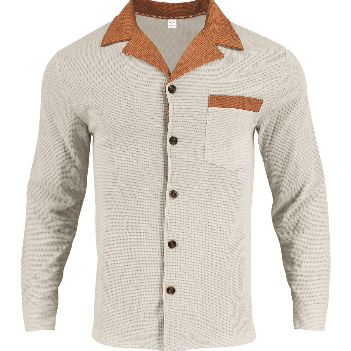 Chemise à manches longues stylée pour hommes avec un design texturé et une poche poitrine pratique Chic und Stil