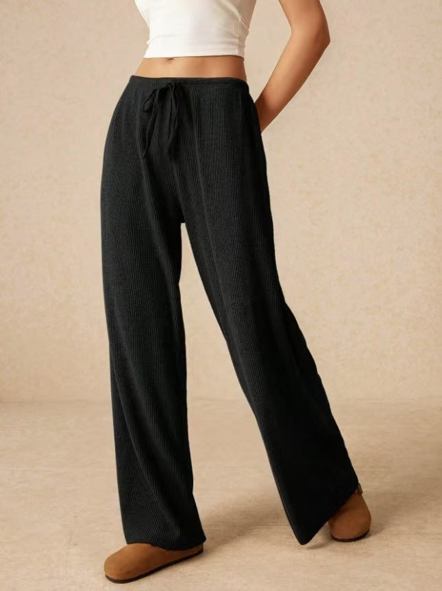 Pantalon de détente ample pour femme avec ceinture élastique et cordon de serrage Chic und Stil