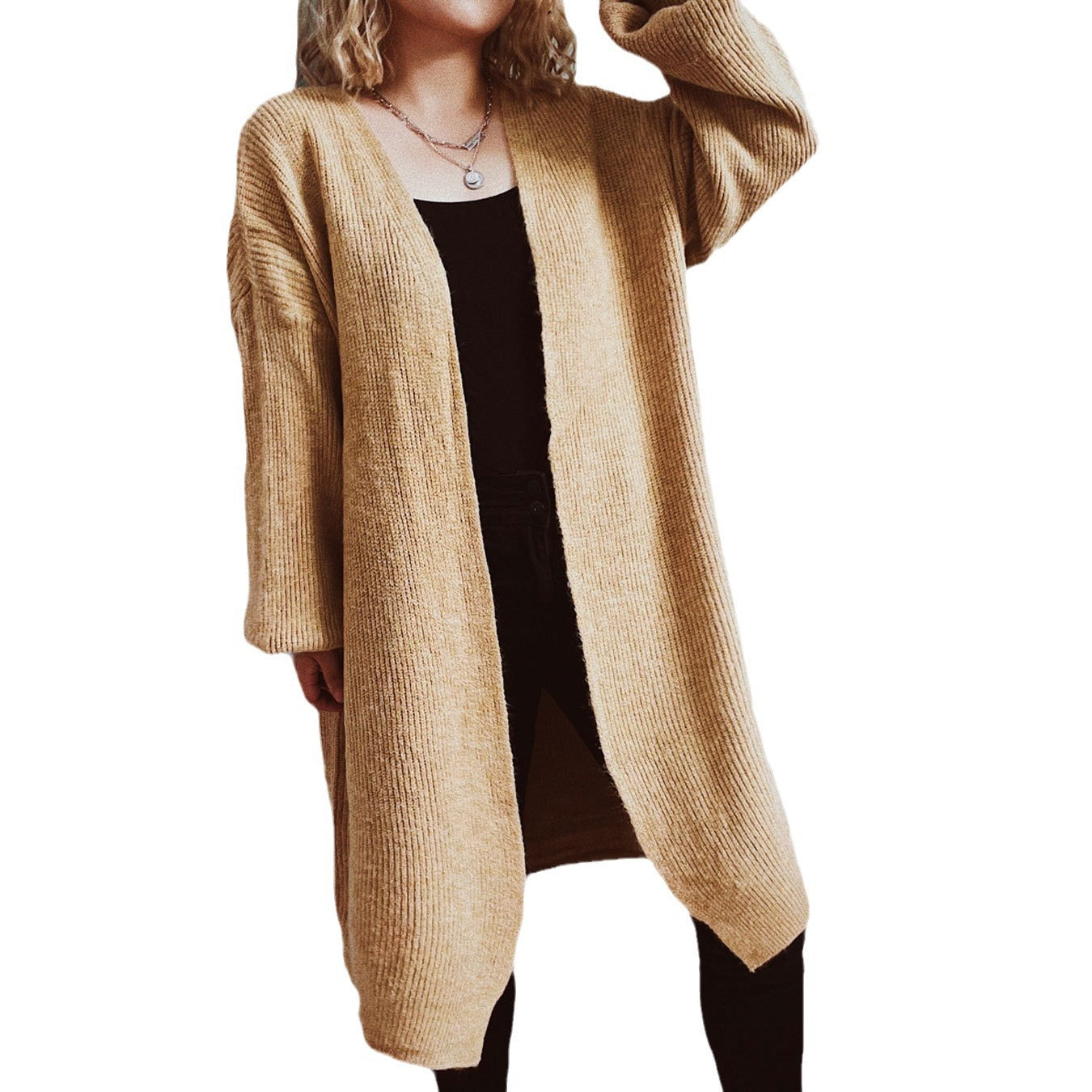 Cardigan en tricot décontracté pour femmes avec des manches oversized décontractées et une coupe ouverte Chic und Stil