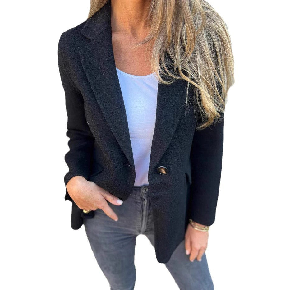 Blazer en boucle élégant pour femmes avec coupe décontractée Chic und Stil