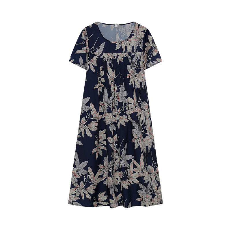 Robe midi femme à fleurs avec design plissé Chic und Stil
