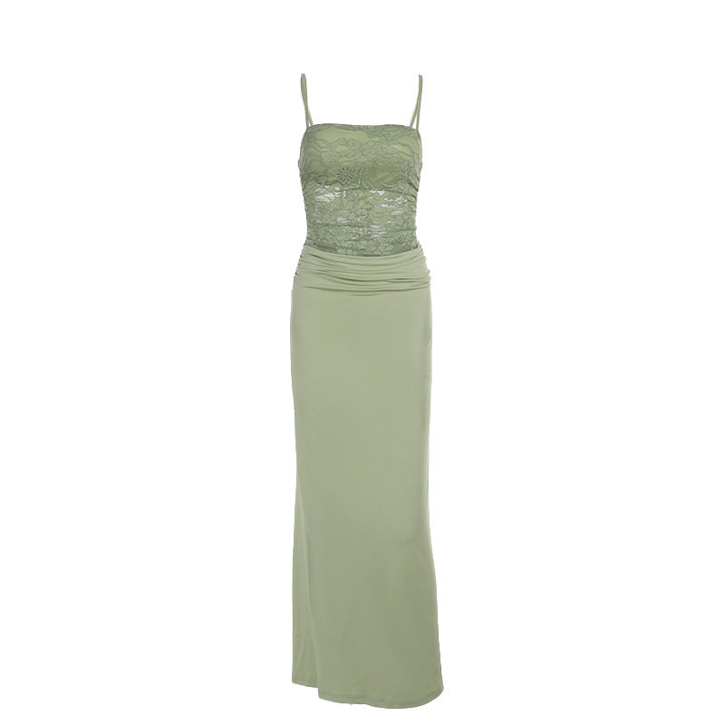 Robe maxi de soirée élégante en dentelle pour femmes Chic und Stil