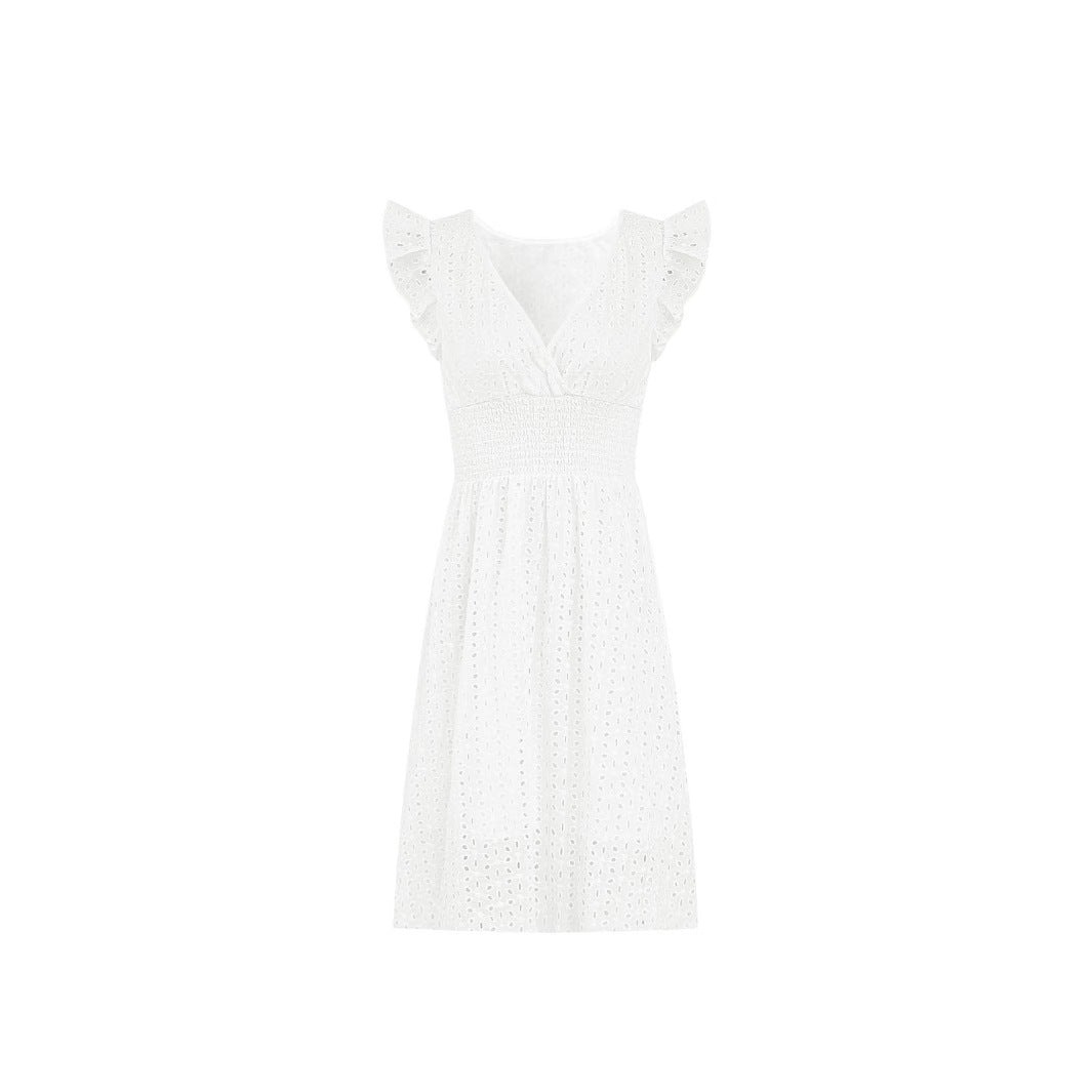 Robe portefeuille pour femmes avec des détails en volants et une coupe flatteuse pour la silhouette Chic und Stil