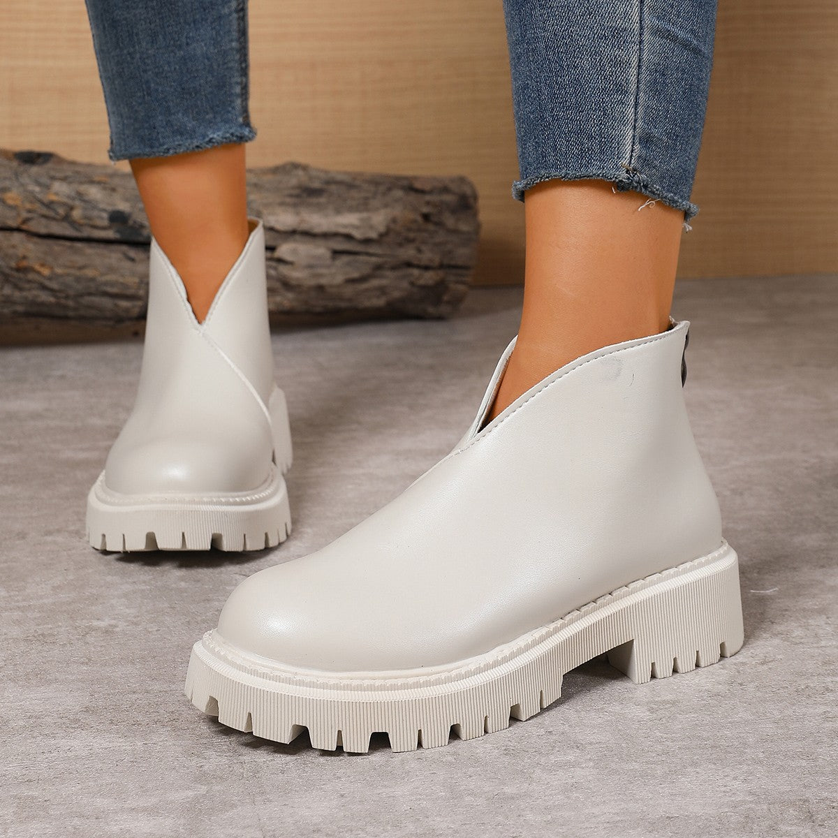 Bottes Chelsea à la mode pour femmes avec plateforme tendance et semelle antidérapante Chic und Stil