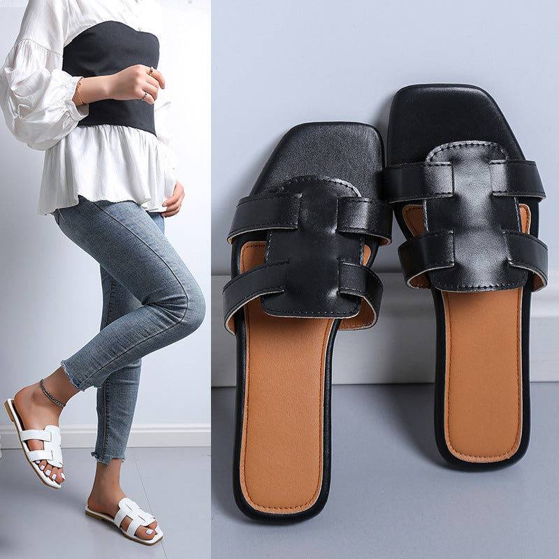 Sandales élégantes et à la mode pour femmes Slip-On avec larges brides Chic und Stil