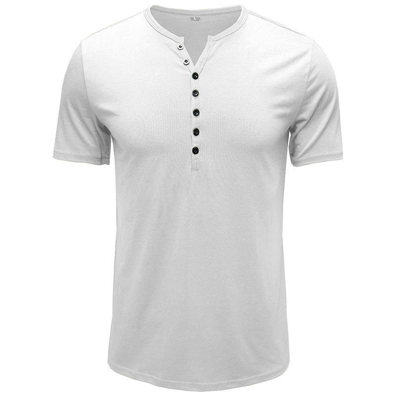 T-shirt Henley à manches courtes pour hommes Chic und Stil