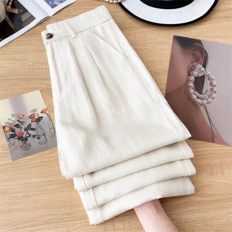 Pantalons en lin larges sur mesure pour femmes Chic und Stil