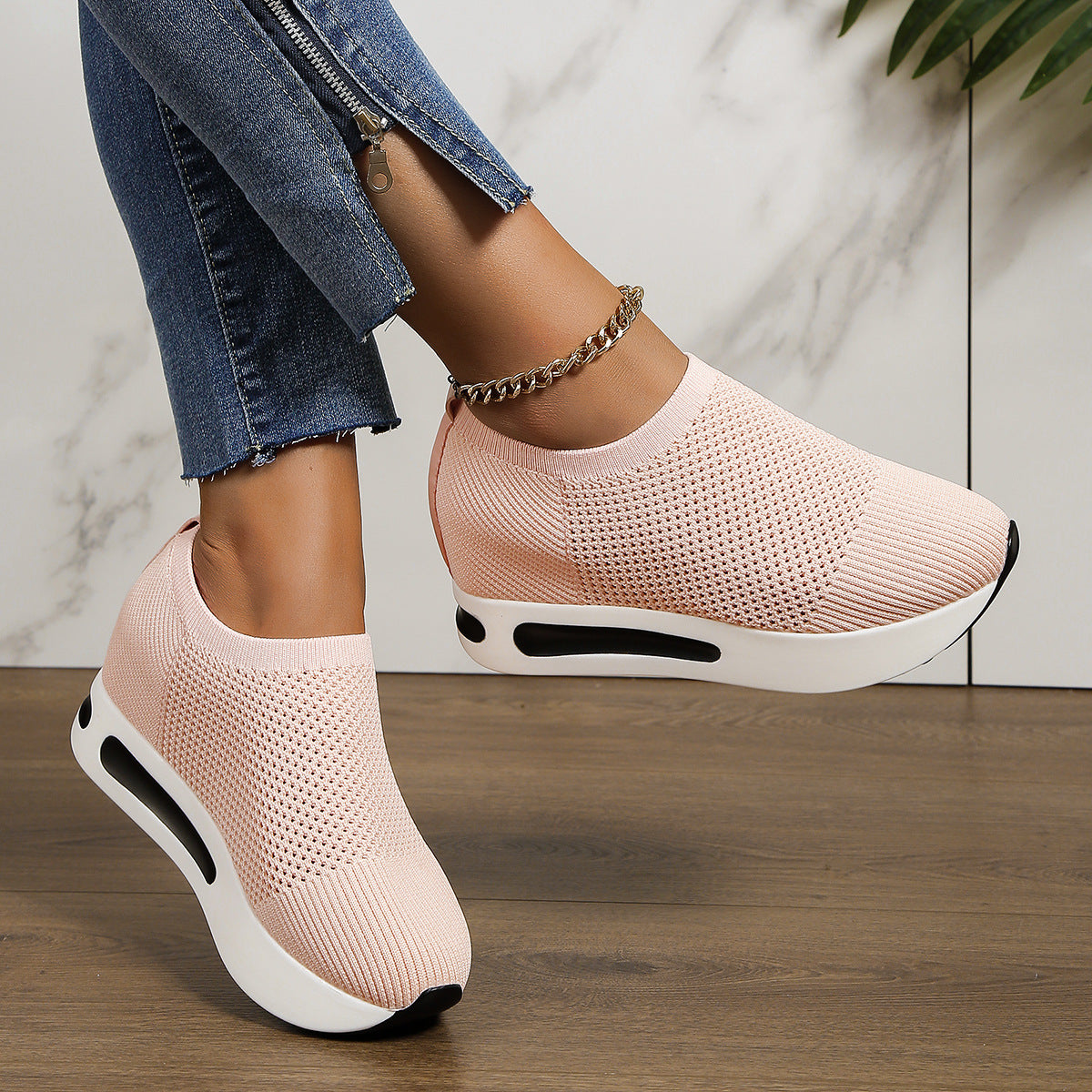 Baskets compensées respirantes pour dames Chic und Stil