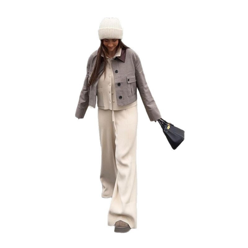 Dames élégante veste à carreaux Chic und Stil