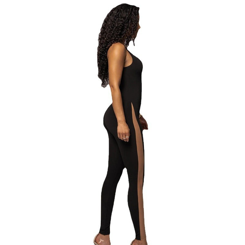 Bodysuit sans manches haute performance pour femmes avec découpes latérales Chic und Stil
