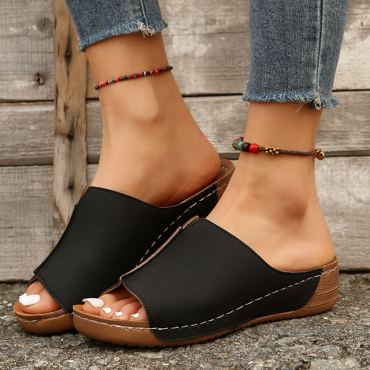 Mode dames haute confort pantoufles Chic und Stil