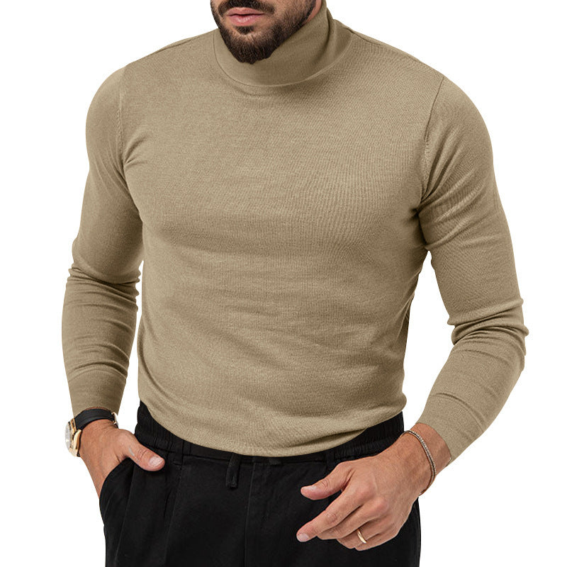 Pull-over élégant pour hommes avec col roulé en matériau doux Chic und Stil