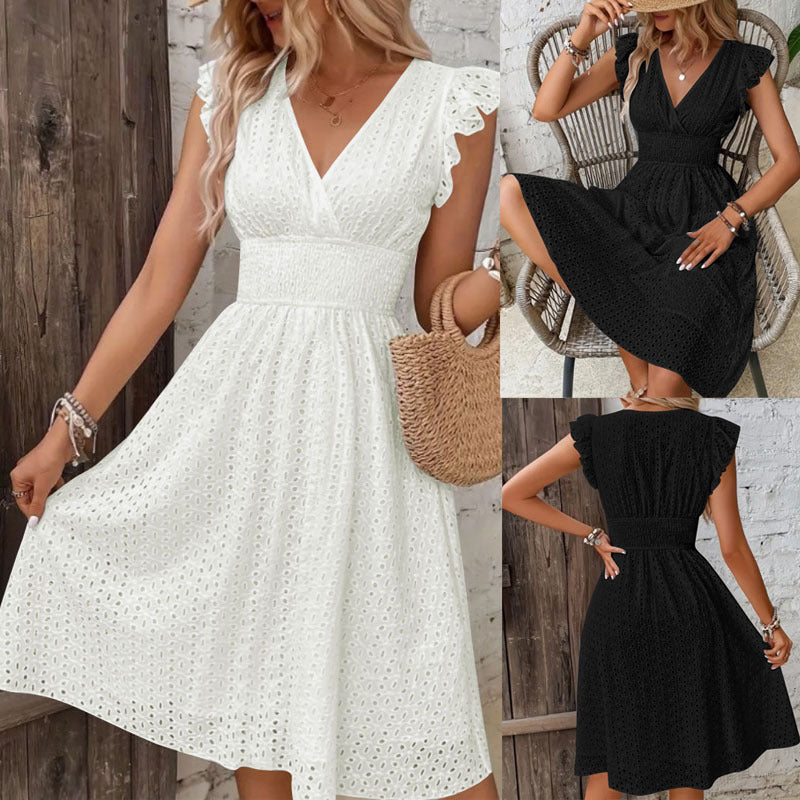Robe portefeuille pour femmes avec des détails en volants et une coupe flatteuse pour la silhouette Chic und Stil