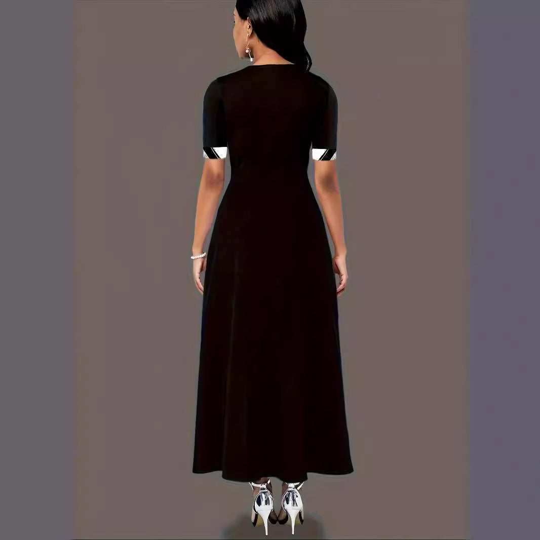 Robe maxi pour femmes avec motif artistique et poches pratiques Chic und Stil