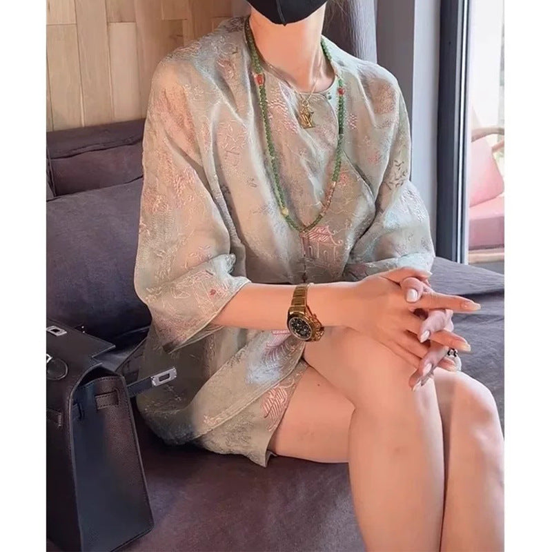 Robe Mini Florale Transparente pour Femmes Chic und Stil