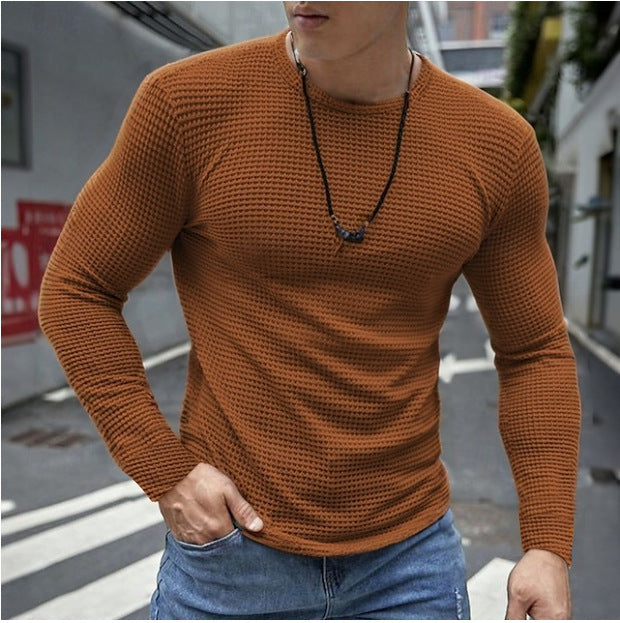 Chemise à manches longues pour hommes en mélange de coton texturé Chic und Stil