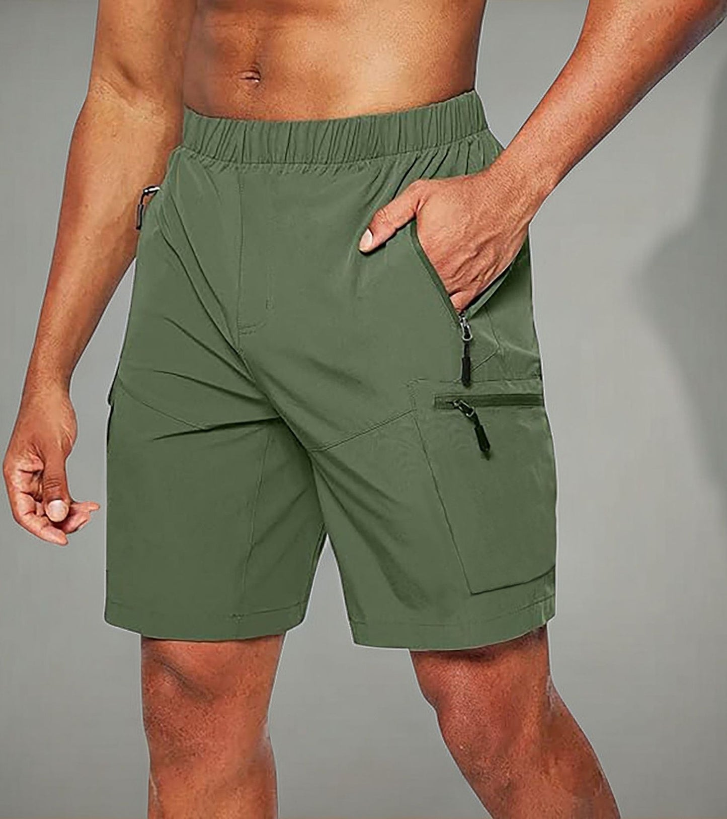 Shorts fonctionnels pour hommes avec taille élastique et poches zippées pratiques Chic und Stil