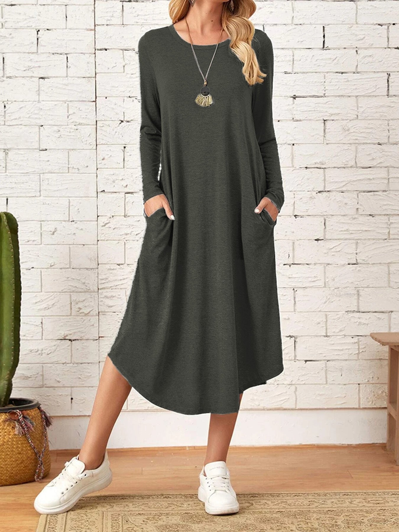 Robe maxi décontractée pour femme avec poches pratiques et coupe ample Chic und Stil
