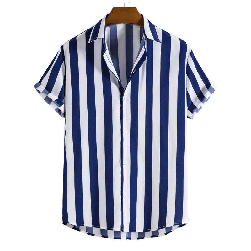 Chemise à manches courtes pour hommes avec un motif à rayures tendance et une coupe confortable Chic und Stil