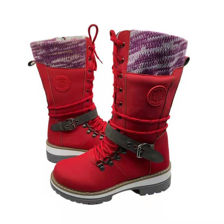 Bottes d'hiver robustes pour dames avec un design montant et des accents à la mode Chic und Stil