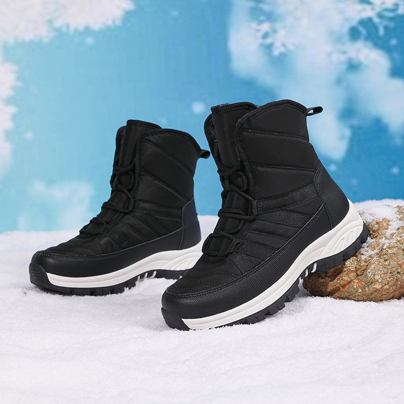 Bottes d'hiver pour femmes imperméables, rembourrées, avec semelle antidérapante et système de laçage rapide élastique Chic und Stil