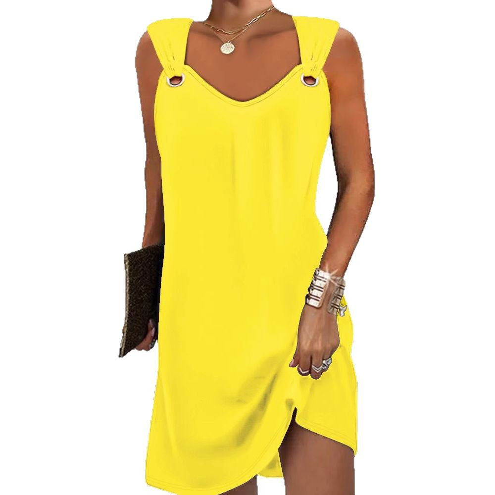 Robe portefeuille pour femmes avec des bretelles décoratives et décolleté en V Chic und Stil