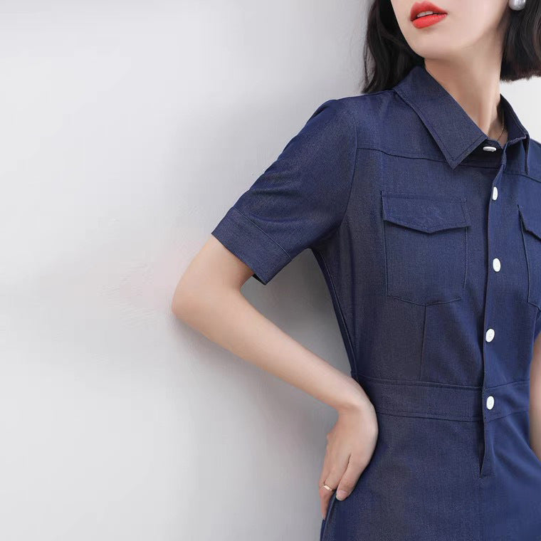 Robe chemise femme avec bouton devant Chic und Stil