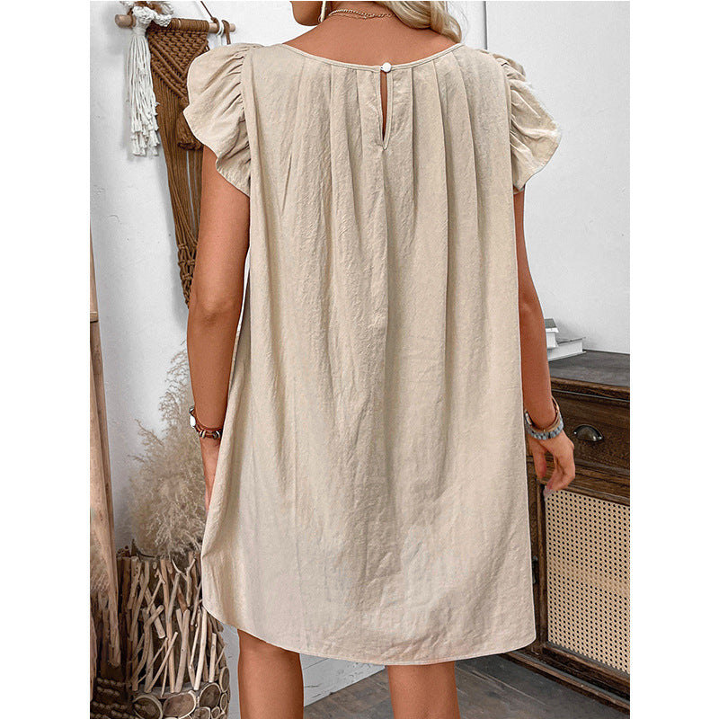 Robe shift à manches volantées pour femmes Chic und Stil