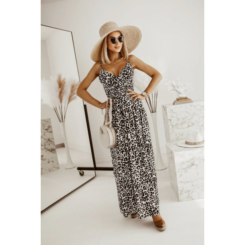 Robe longue à imprimé animal Chic und Stil pour femmes