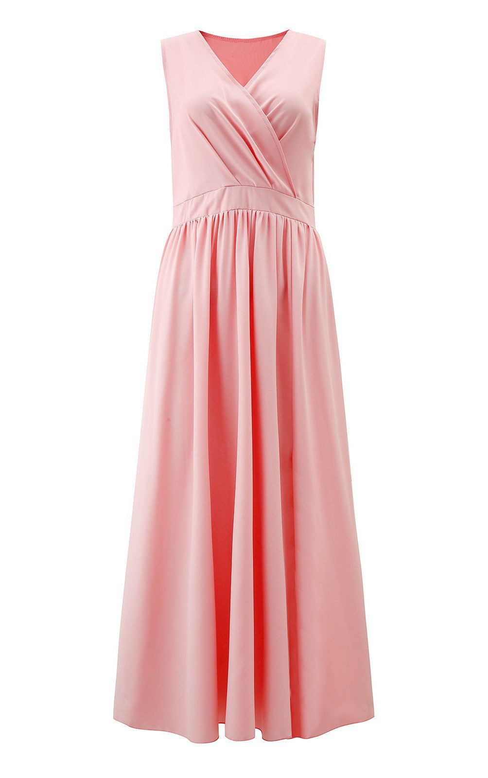 Dames Robe Maxi Élégante avec Design de Drapé Raffiné et Tissu Fluide Chic und Stil