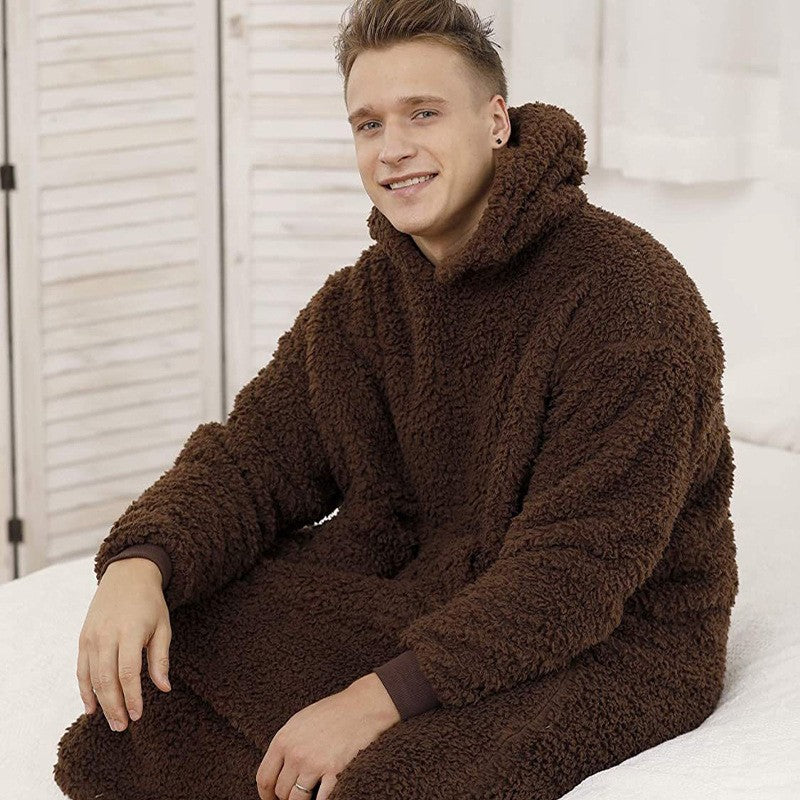 Men's cozy hooded bathrobe Chic and Style