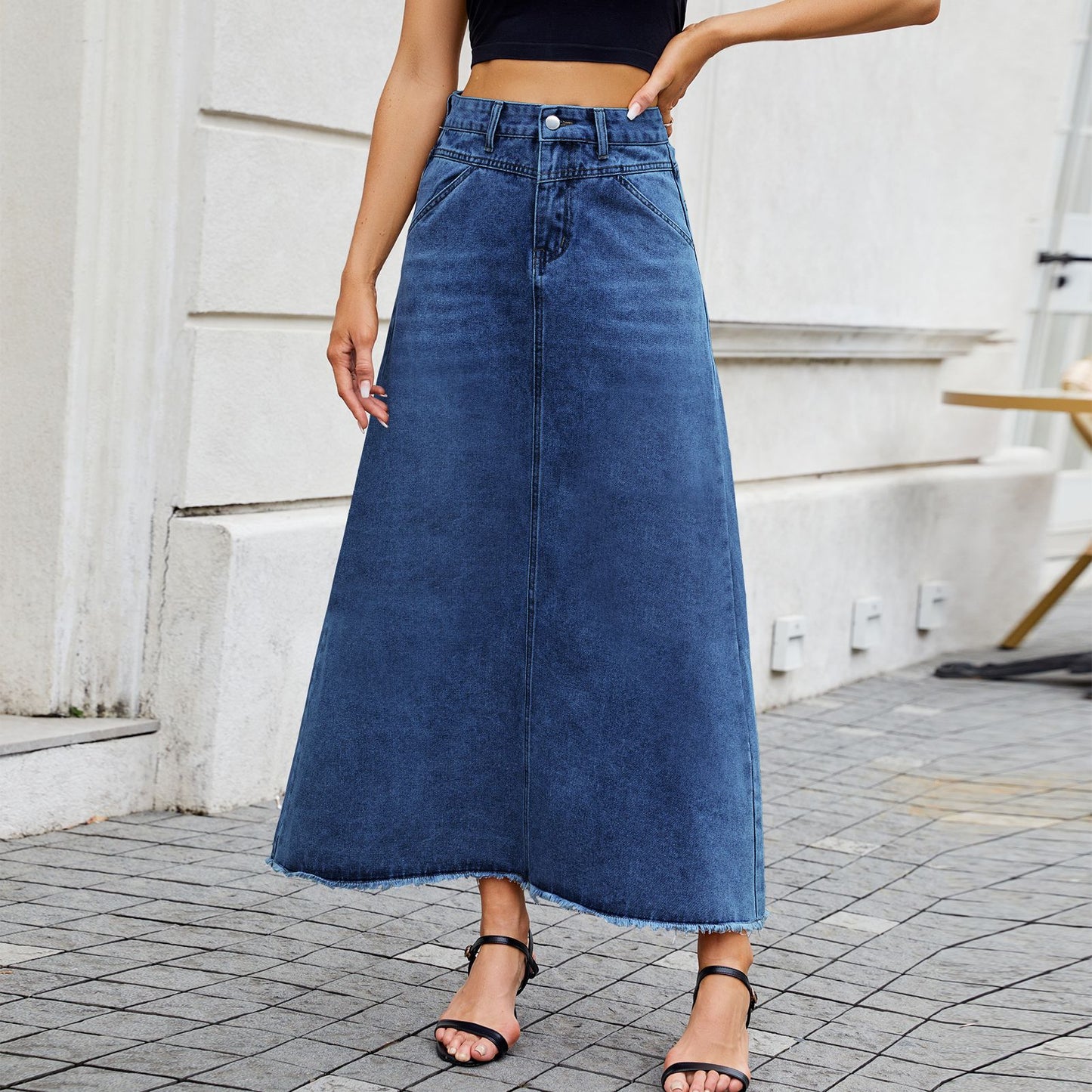 High quality denim maxi skirts for women in Chic and Stylish style